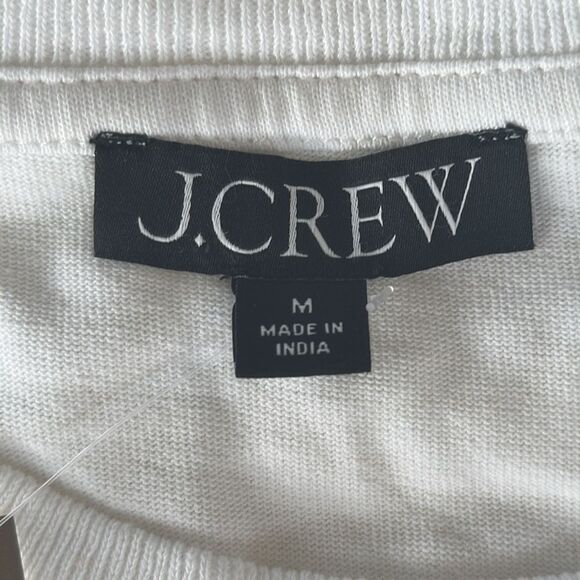 J Crew Muscle Tee Mariner Cotton Womens Medium‎ White - Picture 5 of 10